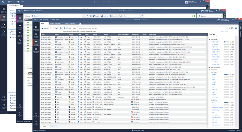 Консолидированная безопасность: управление безопасностью на глобальном уровне с упреждающим предотвращением угроз и полной видимостью угроз на одной консоли.